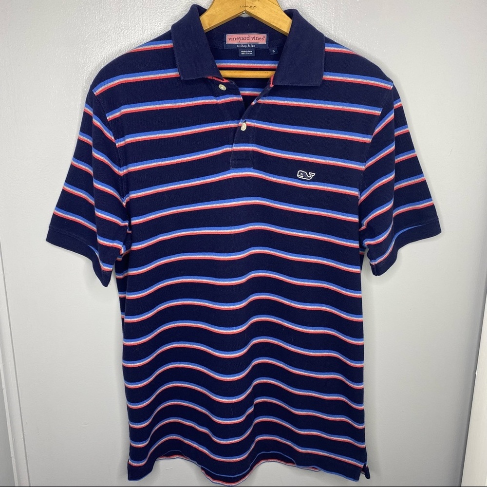 VINEYARD VINES Striped Short Sleeve Polo Shirt